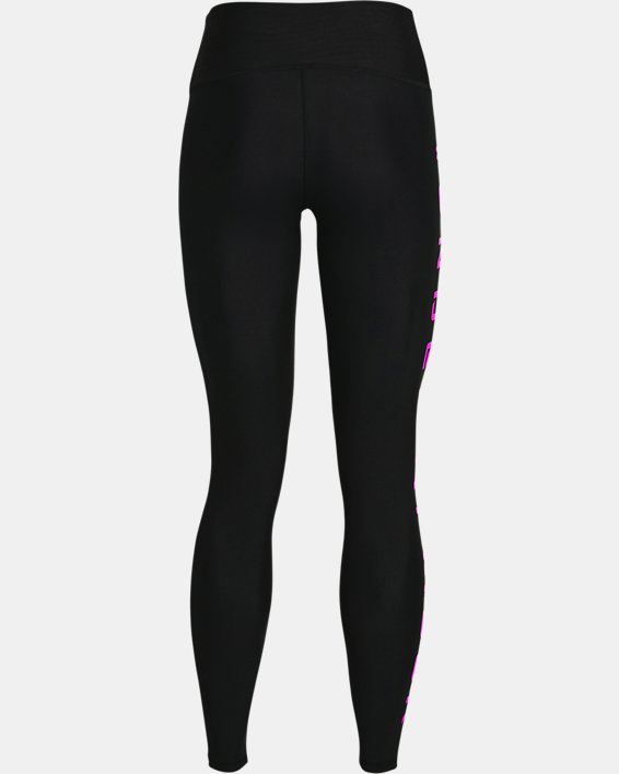 Damen HeatGear® Armour No-Slip Waistband Branded Full-Length-Leggings, Black, pdpMainDesktop image number 6